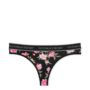 Трусики Logo Cotton Thong Panty Floral Victoria’s Secret