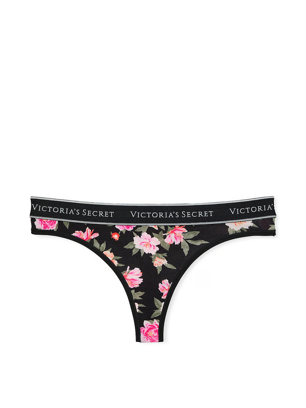 Трусики Logo Cotton Thong Panty Floral Victoria’s Secret